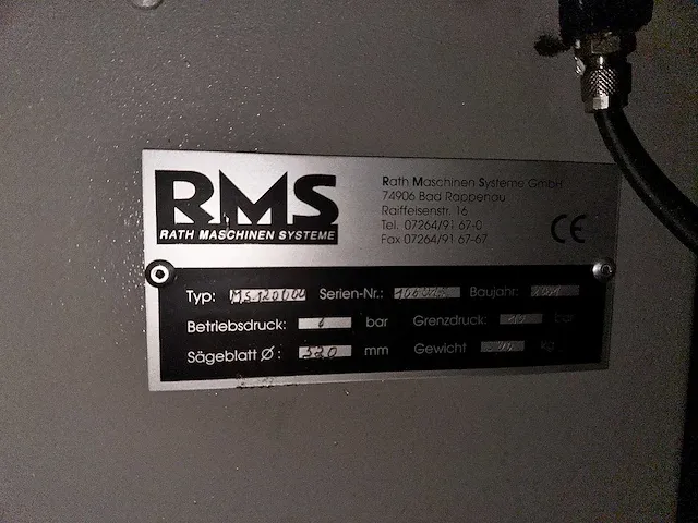 Rms - ms 120000 - afkortcirkelzaagmachine - 2001 - afbeelding 3 van  22