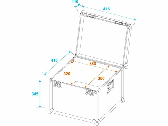 Roadinger universele transportkoffer 40x40cm zwart - afbeelding 2 van  2