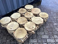 Robinia acacia boomstam schijven 29 stuks - afbeelding 3 van  8