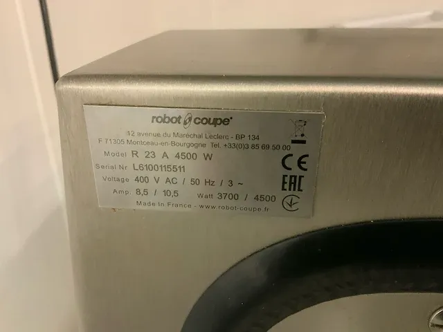 Robot coupe r23 verticale snijmachine “rvs” - afbeelding 17 van  17