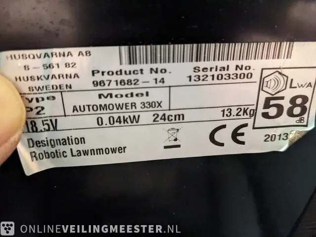 Robotmaaier husqvarna, auto mower 330x husqvarna, auto mower 330x robotmaaier, grijs / chroom - afbeelding 7 van  7