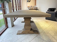 Robuuste houten eetkamertafel - afbeelding 4 van  6