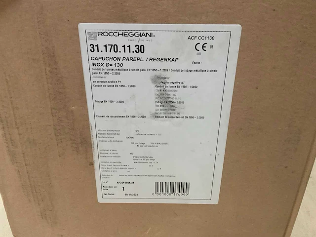 Roccheggiani 31.170.11.30 regenkap inox - afbeelding 3 van  3