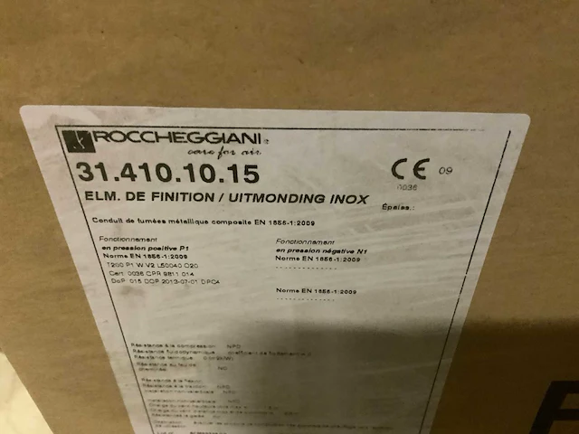 Roccheggiani 31.410.10.15 rookgasafvoer uitmonding stuk - afbeelding 2 van  3