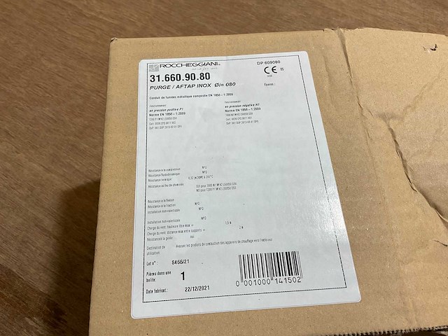 Roccheggiani aftap dubbelwandig rvs dp25 300mm (9x) - afbeelding 7 van  8