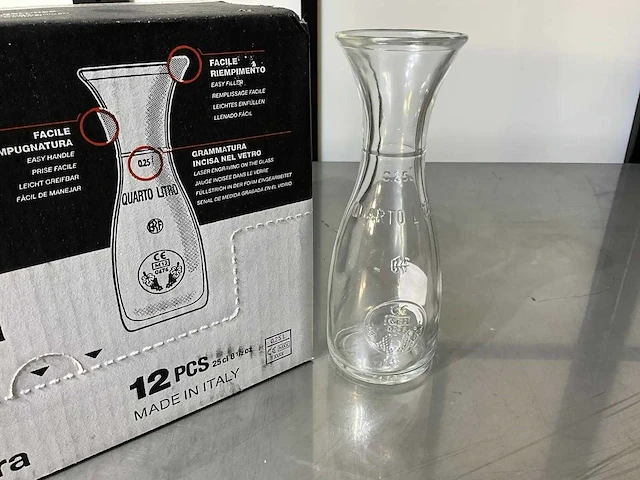 Rocco bormioli - misura - glazen karaf (0,25 liter) (22x) - afbeelding 2 van  3