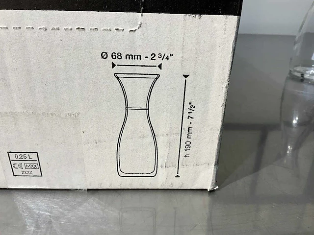Rocco bormioli - misura - glazen karaf (0,25 liter) (22x) - afbeelding 3 van  3