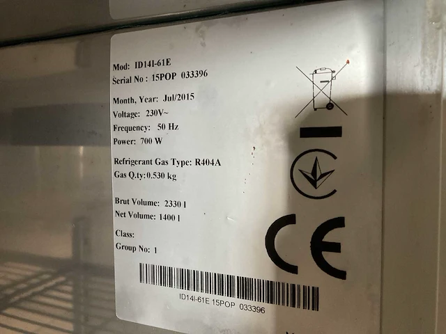 Roeder id141-61e 2-deurs koelkast - afbeelding 3 van  4