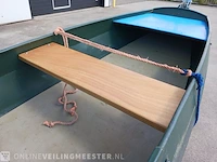 Roeiboot/visboot met trailer en 2 buitenboord motoren, blauw - afbeelding 5 van  43