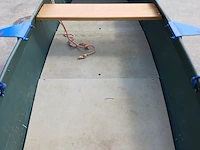 Roeiboot/visboot met trailer en 2 buitenboord motoren, blauw - afbeelding 6 van  43
