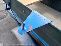 Roeiboot/visboot met trailer en 2 buitenboord motoren, blauw - afbeelding 8 van  43