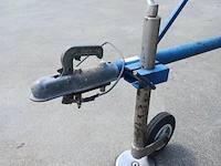 Roeiboot/visboot met trailer en 2 buitenboord motoren, blauw - afbeelding 10 van  43