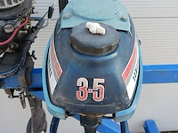 Roeiboot/visboot met trailer en 2 buitenboord motoren, blauw - afbeelding 30 van  43