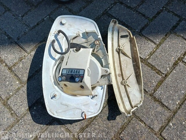 Roeiboot/visboot met trailer en 2 buitenboord motoren, blauw - afbeelding 38 van  43