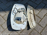 Roeiboot/visboot met trailer en 2 buitenboord motoren, blauw - afbeelding 38 van  43