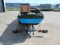 Roeiboot/visboot met trailer en 2 buitenboord motoren, blauw - afbeelding 39 van  43