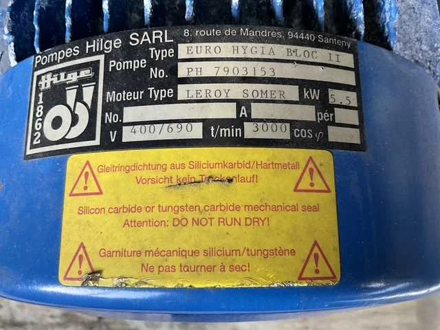 Roestvrij staal pompes hilge sarl - euro hygia bloc ii - pomp - afbeelding 5 van  7
