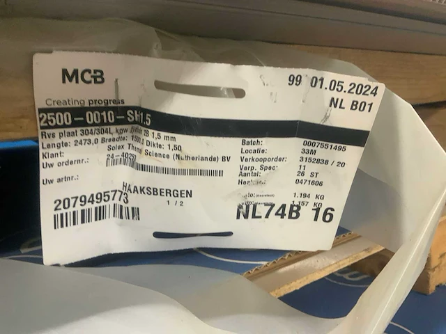 Roestvrijstalen platen - afbeelding 3 van  9