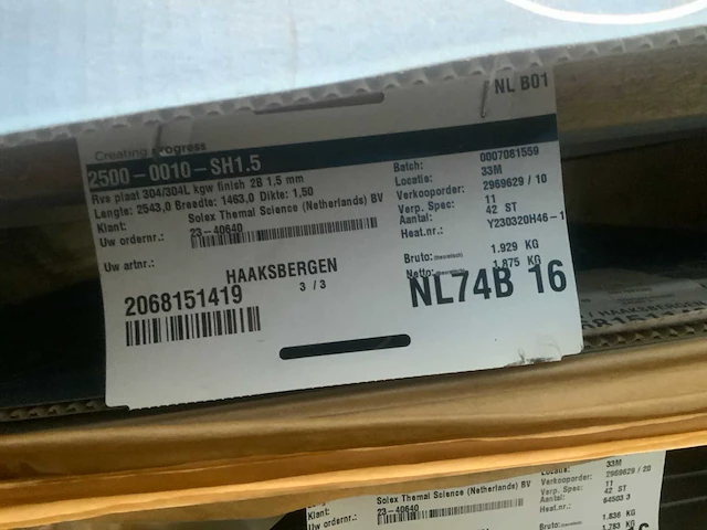 Roestvrijstalen platen - afbeelding 8 van  9