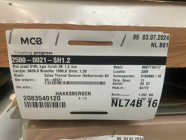 Roestvrijstalen platen - afbeelding 6 van  6