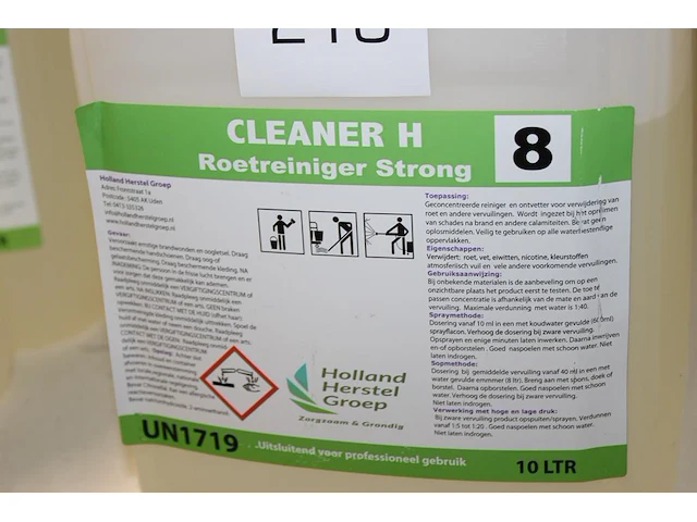 Roetreininger strong cleaner h 8. 5 flacons. - afbeelding 3 van  3