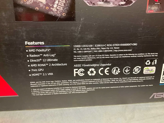 Rog amd radeon rx6600xt videokaart - afbeelding 4 van  5