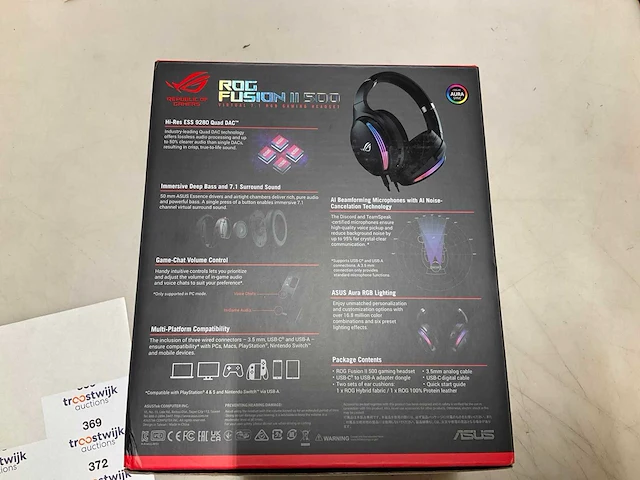 Rog fusion ii 500 koptelefoon - afbeelding 2 van  2