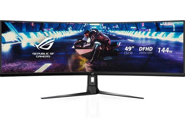 Rog strix xg49vq super ultra-wide hdr gaming monitor - 4ms - 144hz - afbeelding 1 van  2
