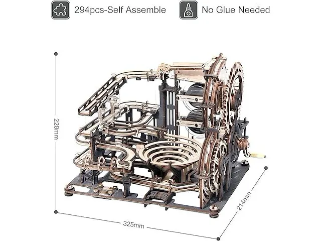 Rokr 3d puzzel hout marble run "night city - afbeelding 4 van  4