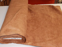 Rol stof 1 rol bruin ribbel 142 breed 280 gr 9,5 meter - afbeelding 2 van  5