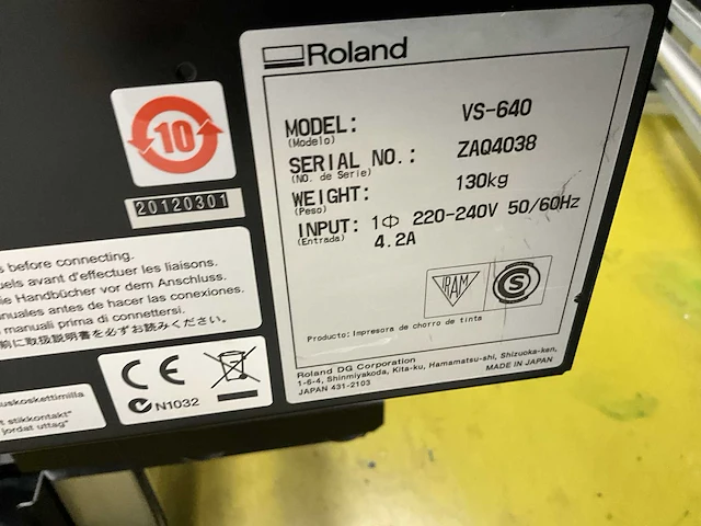 Roland versacamm vs-640 plotter/cutter 64” - afbeelding 8 van  8