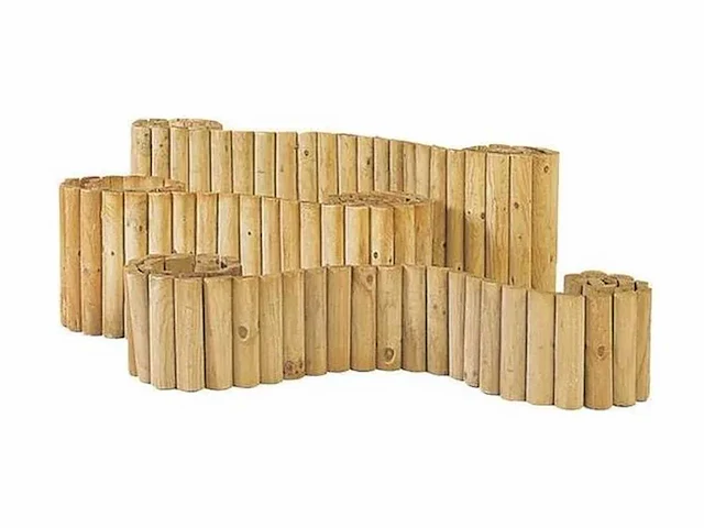 Rolborder geïmpregneerd grenenhout 250x40x5 cm (23x) - afbeelding 1 van  9