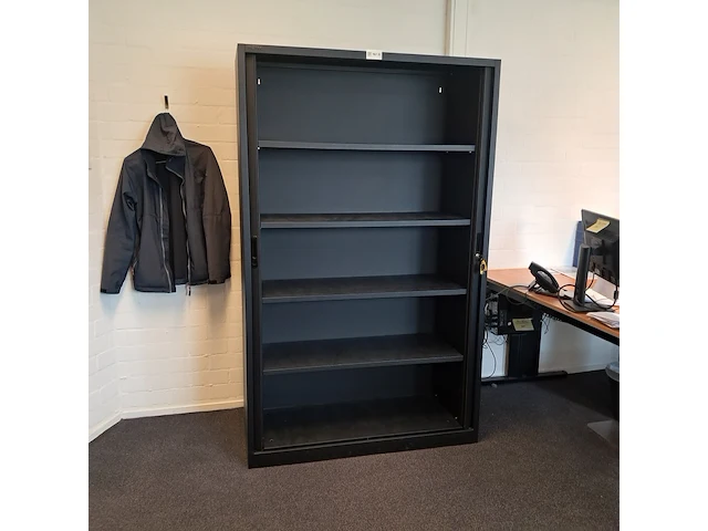 Roldeur-archiefkast inofec, zwart, , zwart - afbeelding 1 van  5