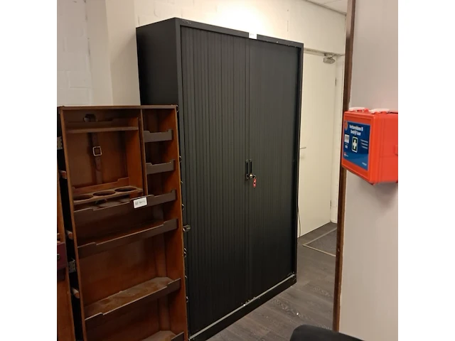 Roldeur-archiefkast inofec, zwart - afbeelding 1 van  5