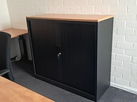 Roldeur-archiefkast inofec, zwart - afbeelding 1 van  6