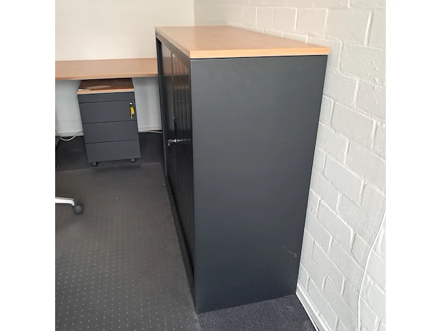 Roldeur-archiefkast inofec, zwart - afbeelding 3 van  6