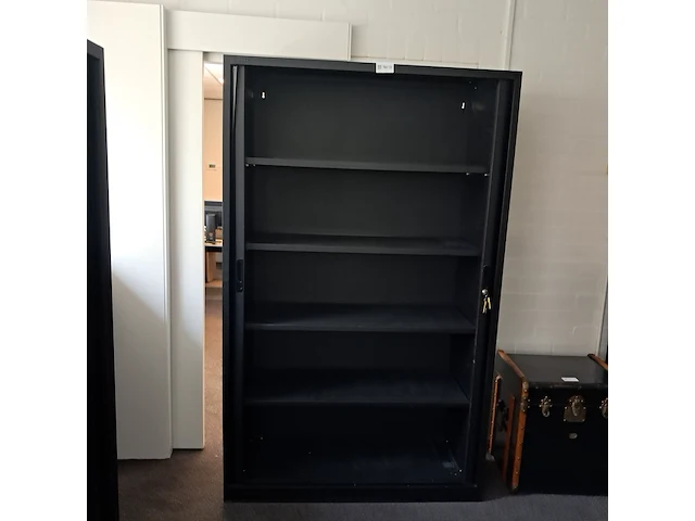 Roldeur-archiefkast inofec, zwart - afbeelding 1 van  6