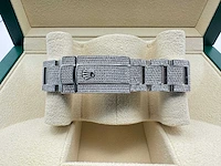 Rolex - datejust 41 | 126300 | full "iced" out with natural diamonds - afbeelding 10 van  13