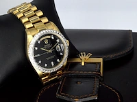 Rolex - gouden rolex oyster perpetual day date polshorloge met natuurlijke diamanten - afbeelding 1 van  9