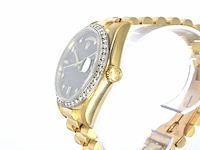 Rolex - gouden rolex oyster perpetual day date polshorloge met natuurlijke diamanten - afbeelding 8 van  9