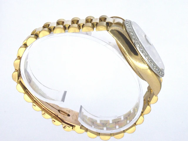 Rolex - gouden rolex oyster perpetual day date polshorloge met natuurlijke diamanten - afbeelding 9 van  9