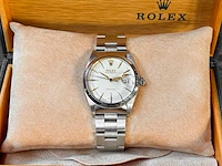 Rolex 6694 oysterdate 1960 - gold and white dail - met originele doos en stalen band