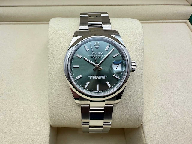 Rolex datejust 31 278240 | mint green | 09-2025 | new - afbeelding 5 van  12