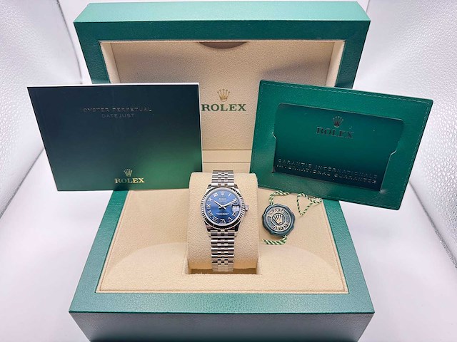 Rolex datejust 31 278274 | blue roman | jubilee | new | 2025 - afbeelding 4 van  12