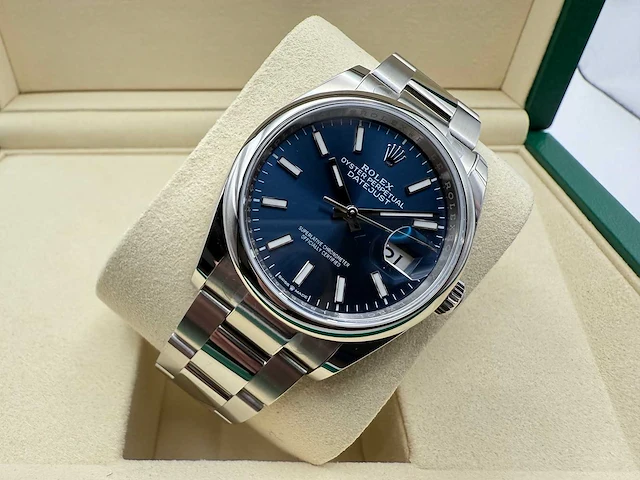 Rolex datejust 36 126200 | blue | 09-2025 | new - afbeelding 6 van  12