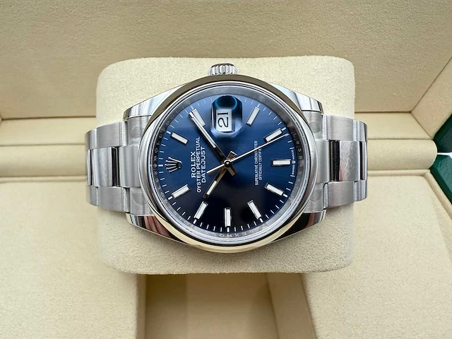 Rolex datejust 36 126200 | blue | 09-2025 | new - afbeelding 7 van  12