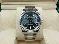 Rolex datejust 36 126200 | mint green | 09-2025 | new - afbeelding 5 van  12