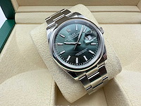 Rolex datejust 36 126200 | mint green | 09-2025 | new - afbeelding 1 van  12