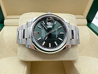 Rolex datejust 36 126200 | mint green | 09-2025 | new - afbeelding 7 van  12
