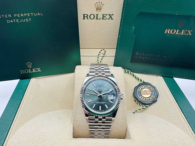 Rolex datejust 36 | mint green | 126234 | 2025 | new - afbeelding 10 van  10